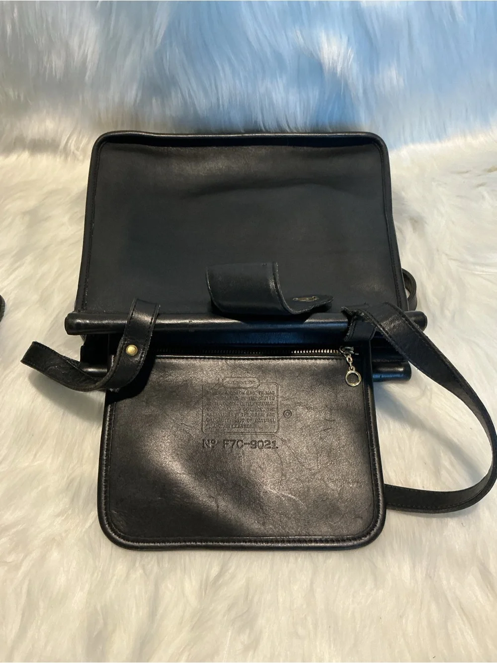 Coach Vtg Leather Handbag Weston Shopper Bag No. 9021 With Gold Hardware